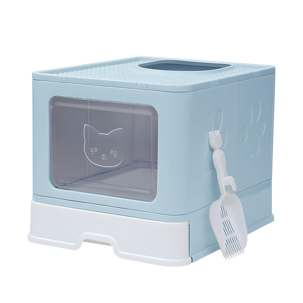 Large Covered Cat Litter Box with Front Entry and Top Exit